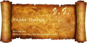 Vajda Ibolya névjegykártya